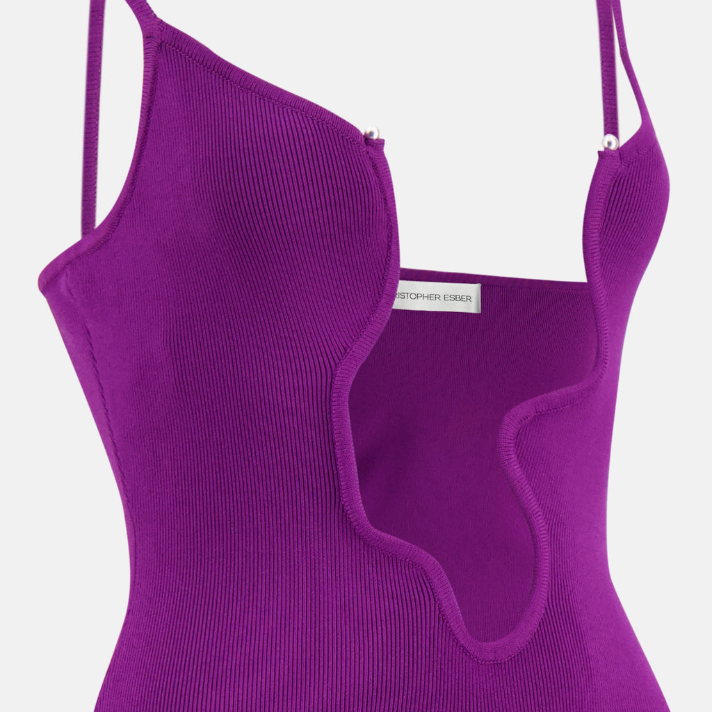 Imagen del vestido Salacia morado de la marca Christopher Esber para mujer - Temporada Primavera-Verano 2026 - Vista Detallada_1