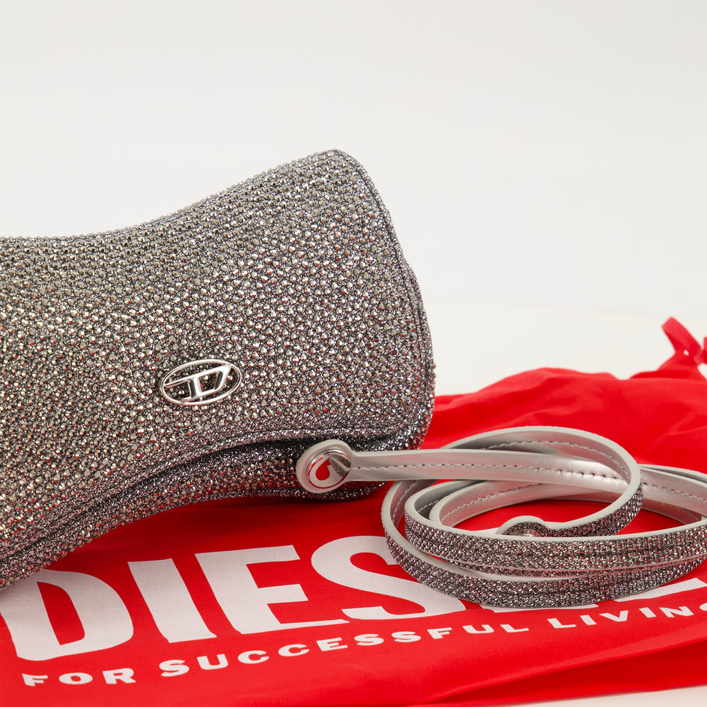 Image de l'article Sac Play petit à strass argenté de la marque Diesel pour Femme - Saison Printemps-Été 2026 - Vue détaillée_2