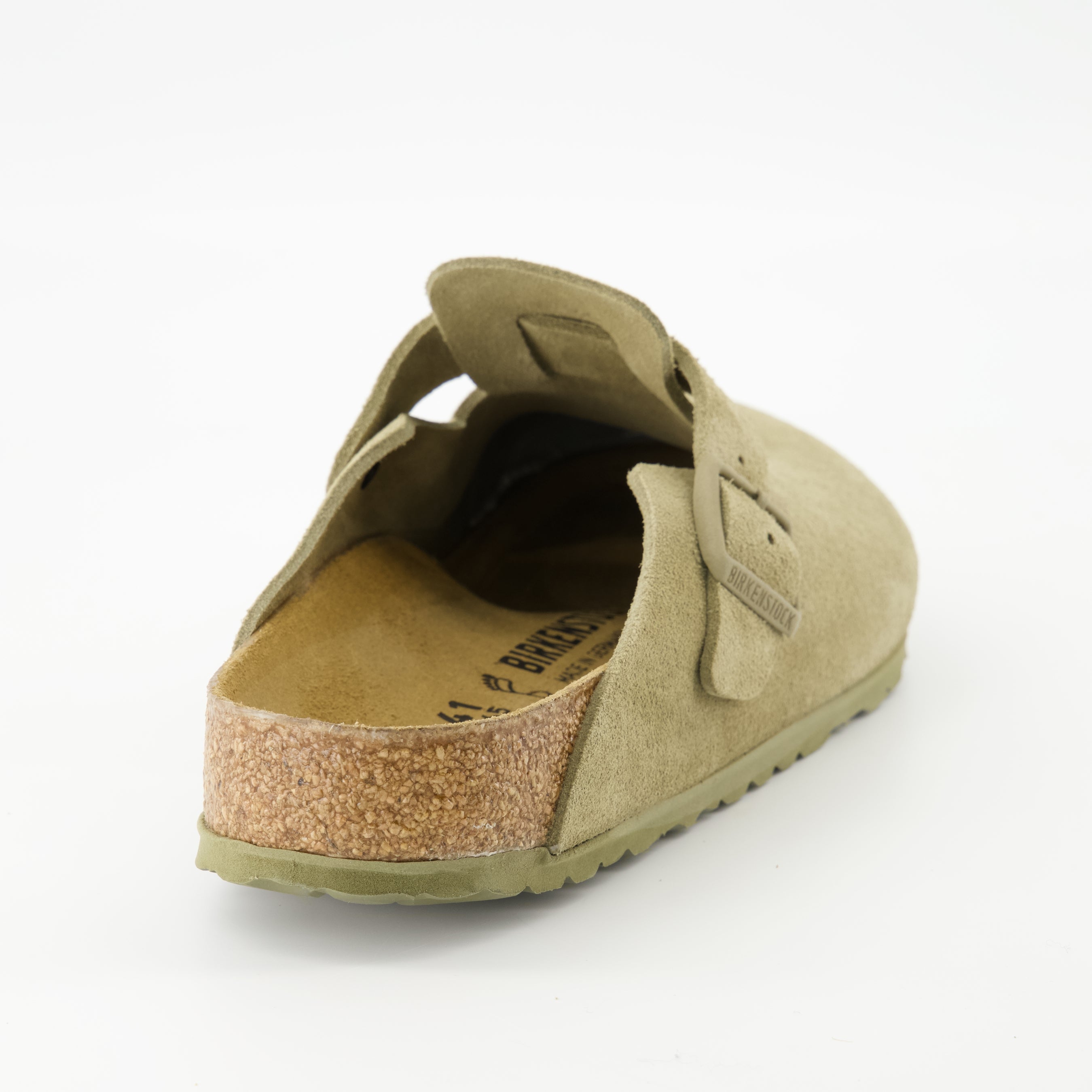 Open shoes Boston Mules Birkenstock Khaki Homme