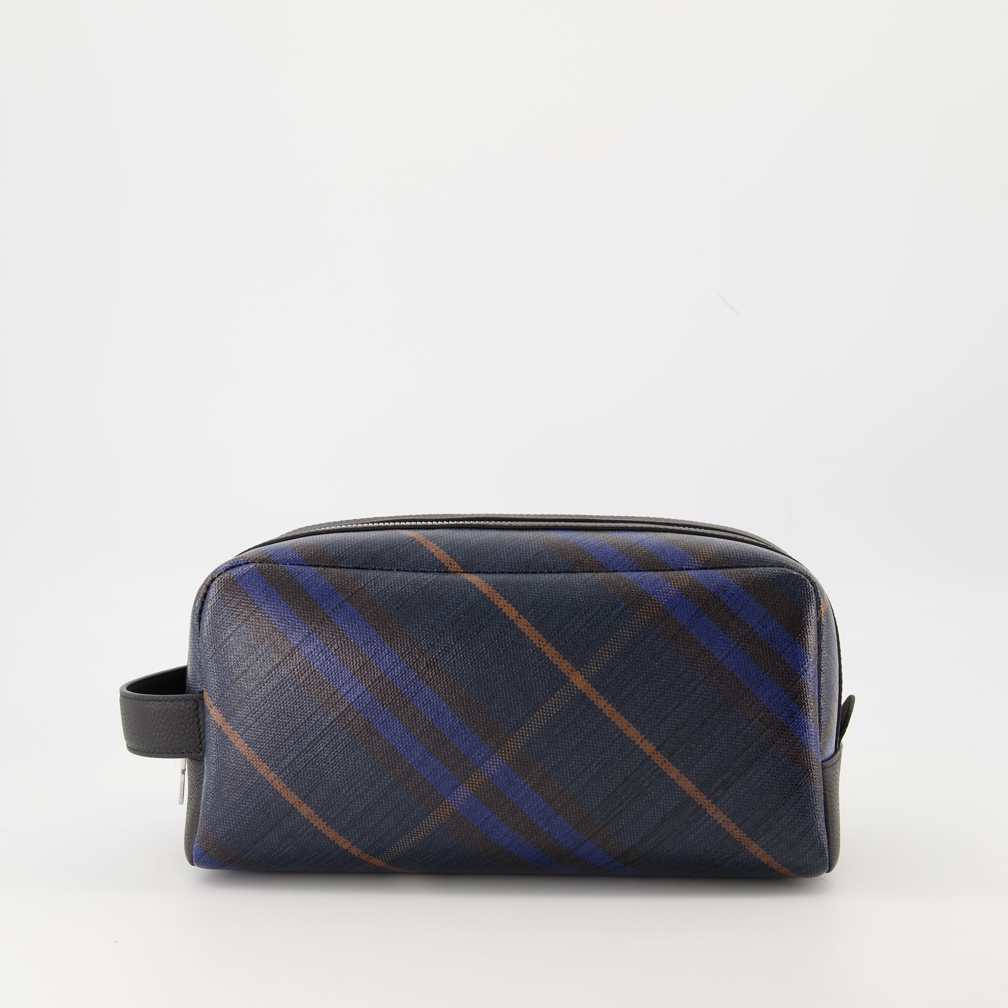 Clutches Check Travel Pouch Burberry Navy blue Men