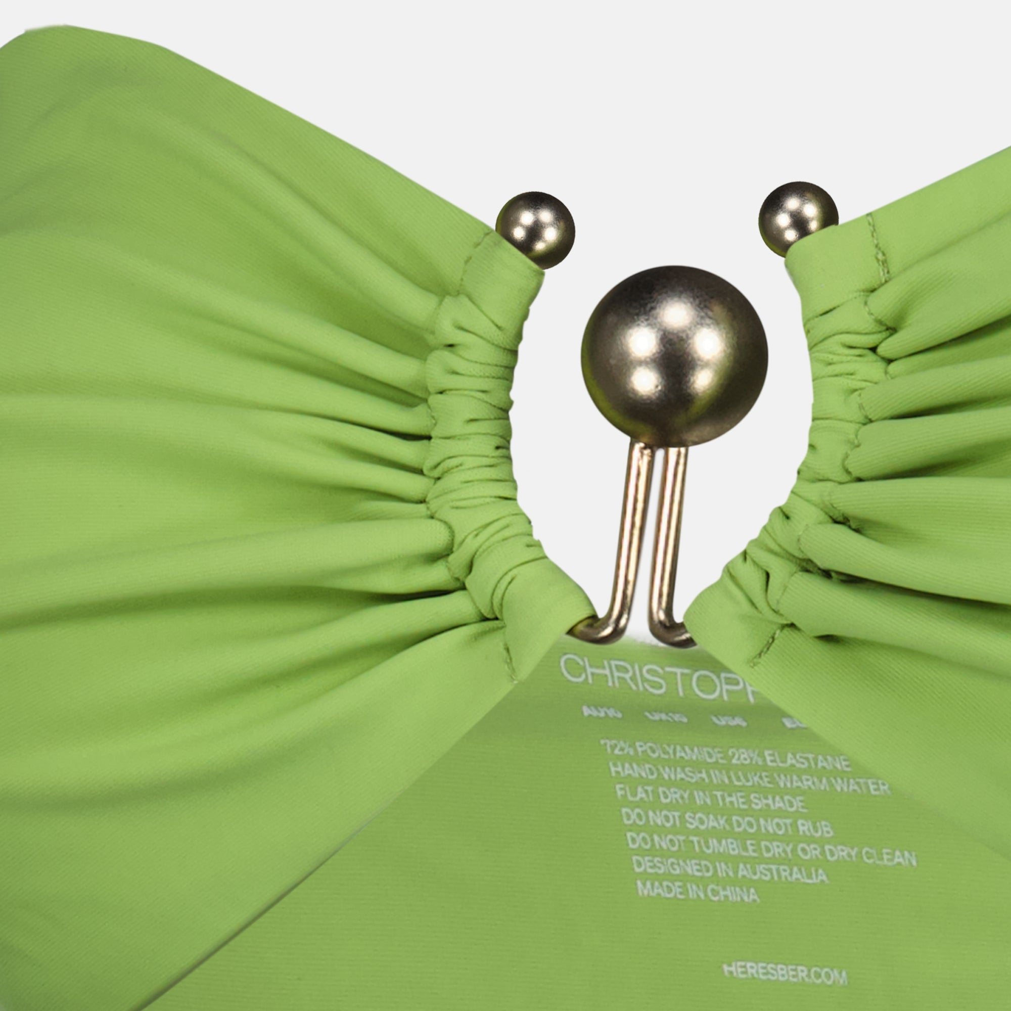 Image de l'article Bandeau Ruched Prong vert de la marque Christopher Esber pour Femme - Saison Printemps-Été 2026 - Vue détaillée_1