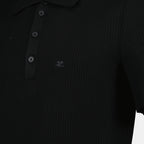 Polos Polo en maille côtelée Courrèges Noir Homme