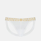 Underwear and homewear Jockstrap Medusa Greca Versace White Homme
