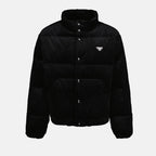 Mäntel Doudoune à logo Prada Schwarz Homme