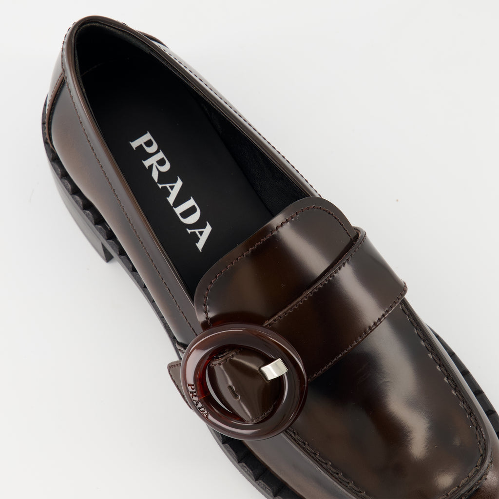 Mocassins Mocassins Castanhos Prada Marrom Femme