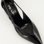 Scarpe con tacco Décolleté in Pelle Lucida Prada Nero Femme