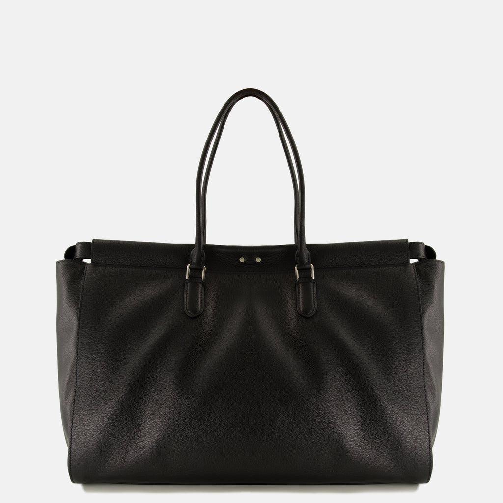 Sacs cabas 블랙 그레인 가죽으로 제작된 대형 피카부 토트 Fendi Noir Homme