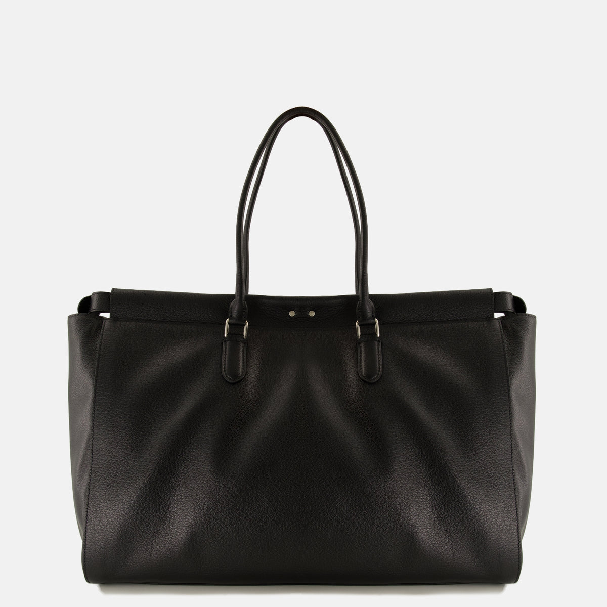 Sacs cabas 블랙 그레인 가죽으로 제작된 대형 피카부 토트 Fendi Noir Homme