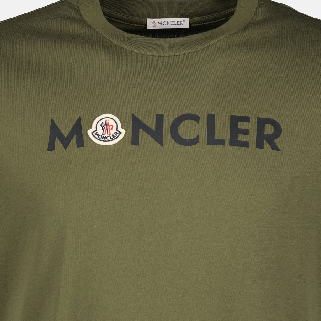 T-shirts カーキ プリント ロゴ Tシャツ Moncler Kaki Homme