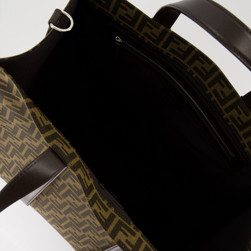 Tote bags FF tote bag Fendi Brown Homme
