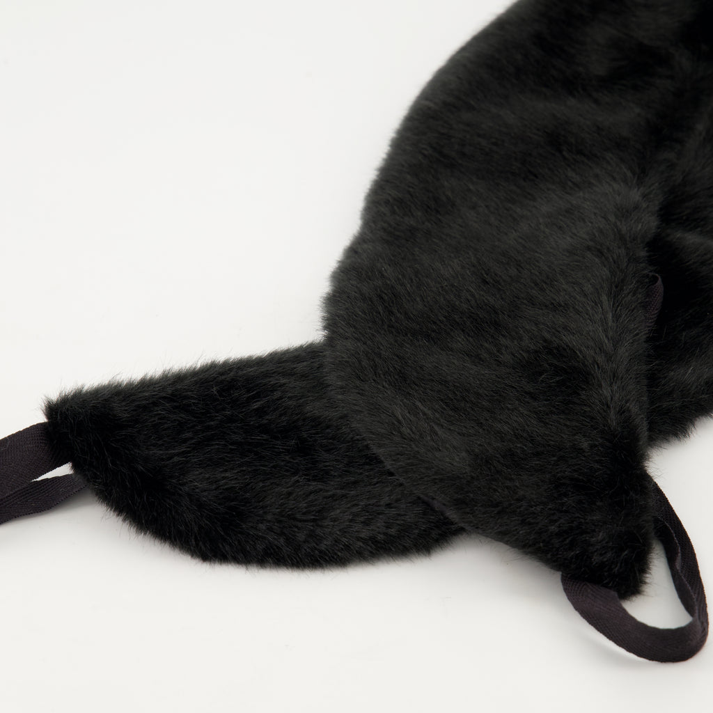 Sciarpe e guanti Col en fausse fourrure Linea Rossa Nero Femme