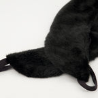 Sciarpe e guanti Col en fausse fourrure Linea Rossa Nero Femme