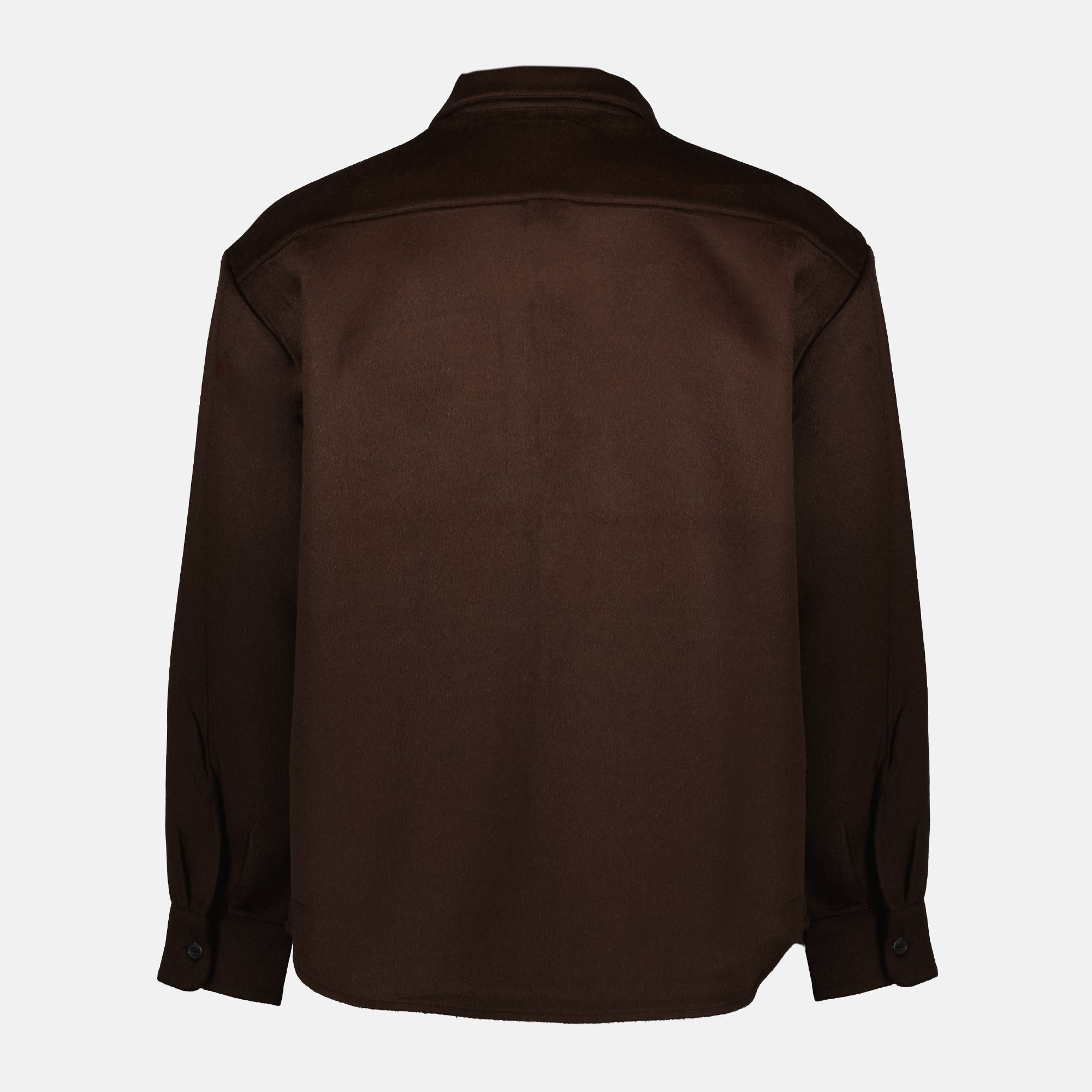 Chemises Wool Shirt Prada Marron Homme