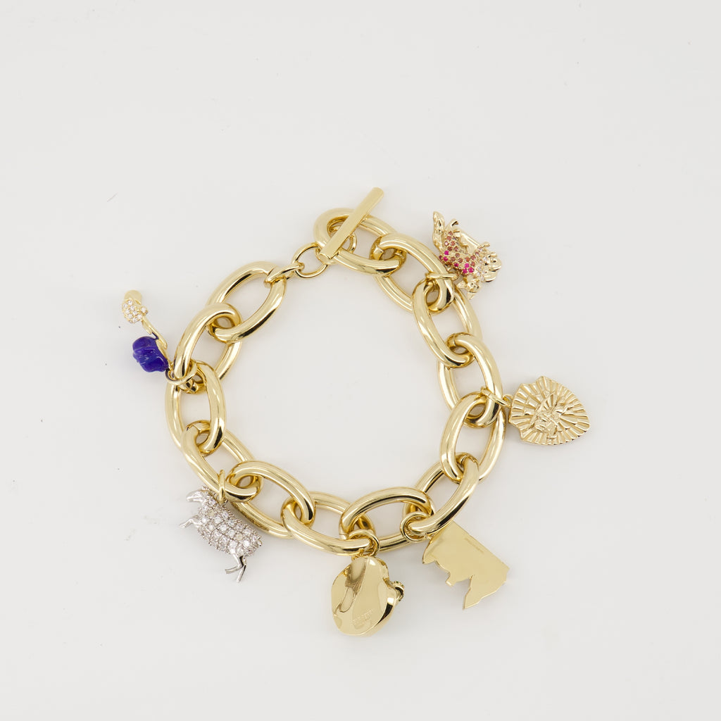 Bijoux Bracelet doré Charm Burberry Doré Femme