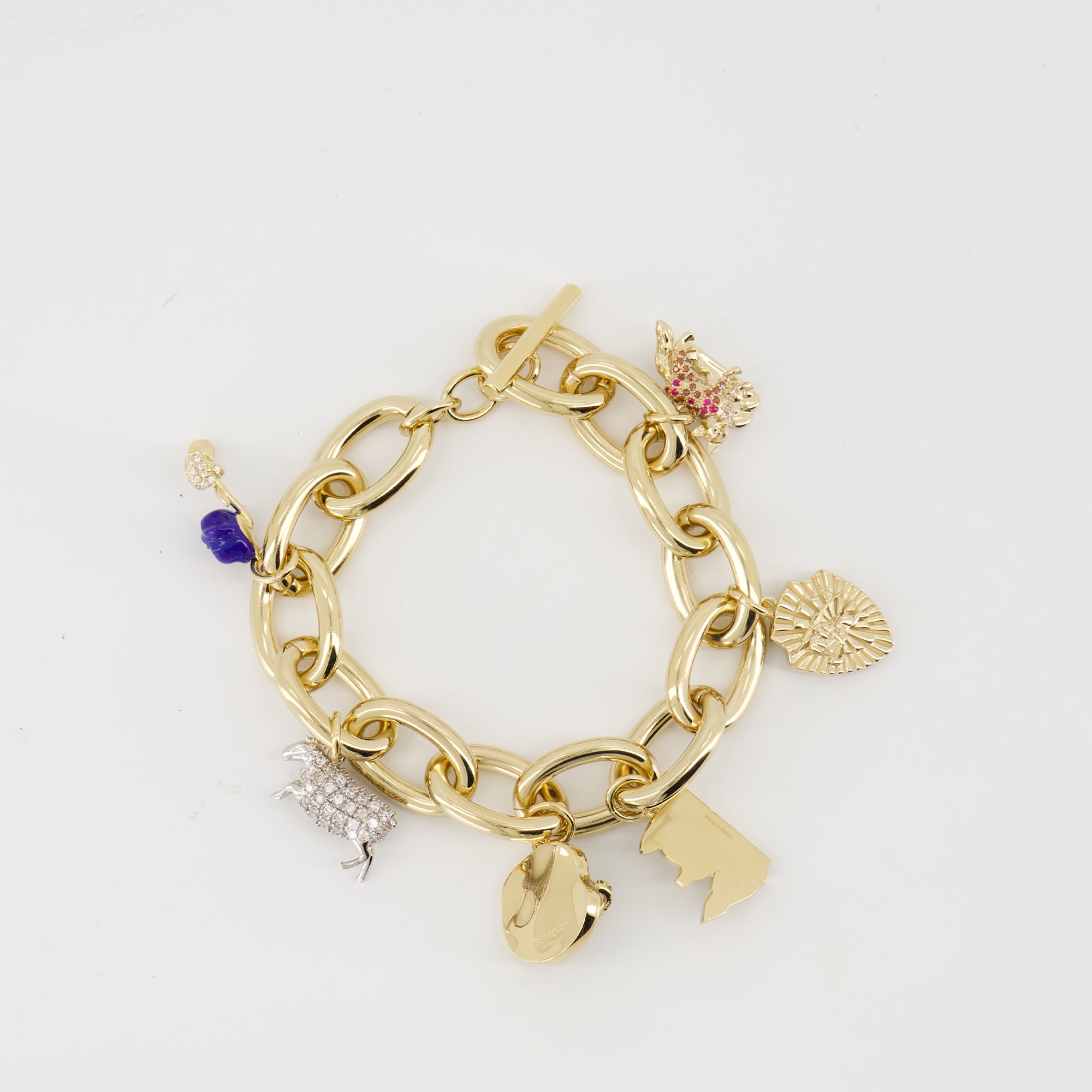 Bijoux Charm Gold Bracelet Burberry Doré Femme
