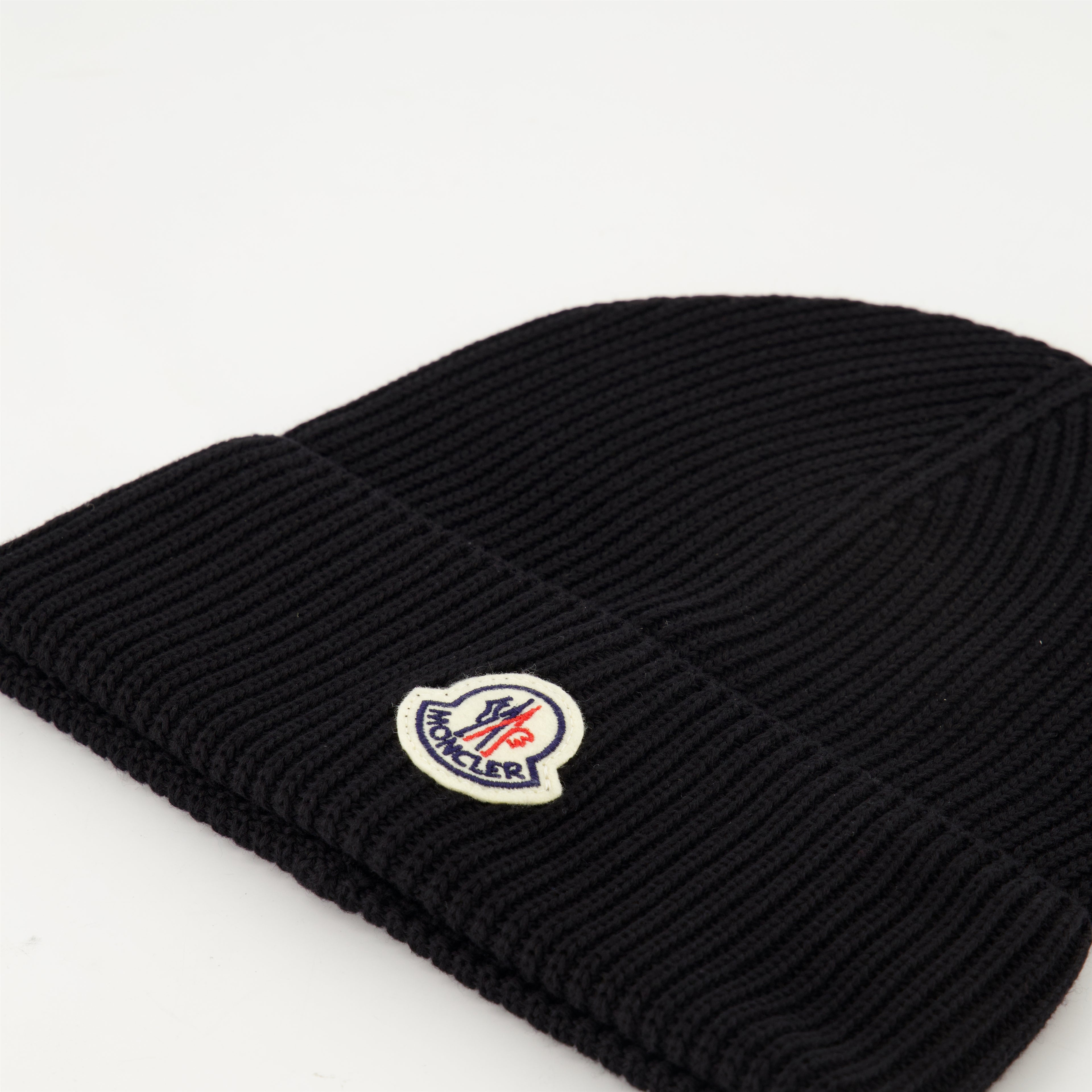 Chapéus, bonés e gorros Gorro de Malha Preto Moncler Preto Homme