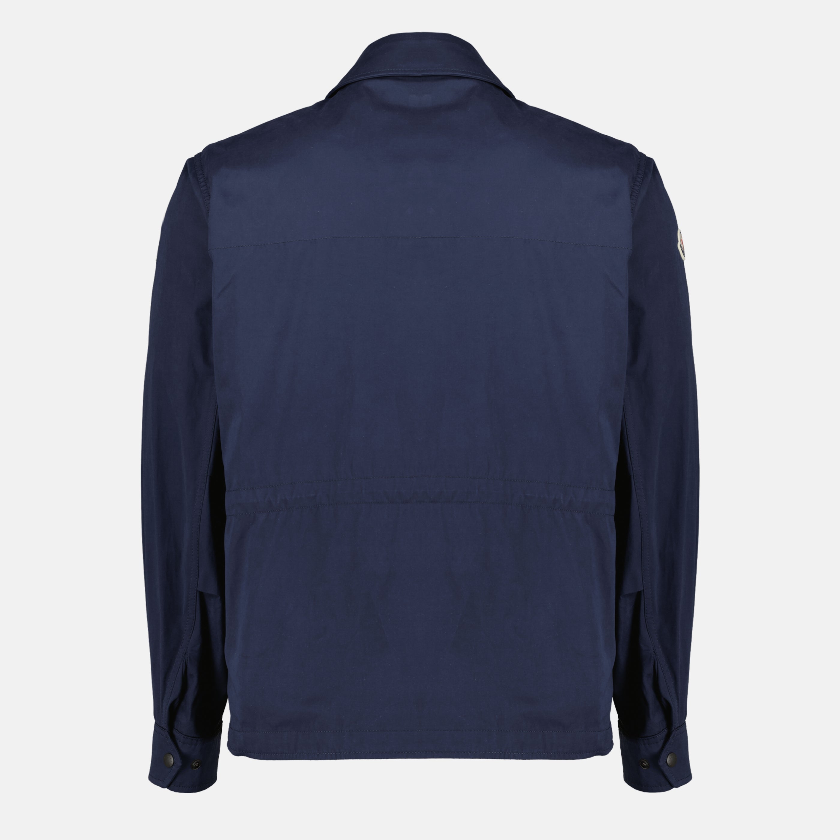 Image of the reversible Roquille navy blue shirt jacket by Moncler for Men - Spring-Summer 2026 - Back view