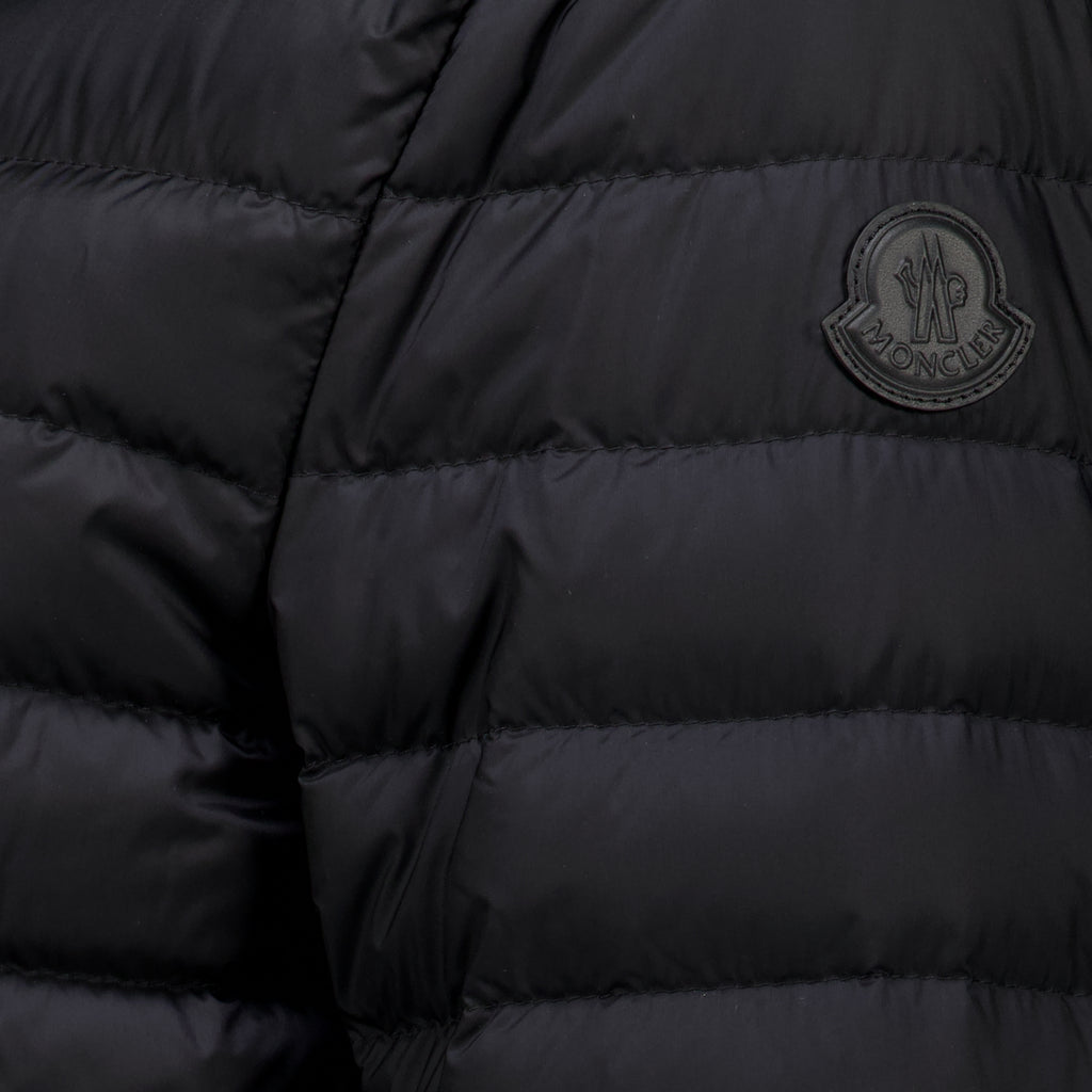 Manteaux Doudoune Raies noir Moncler Noir Femme