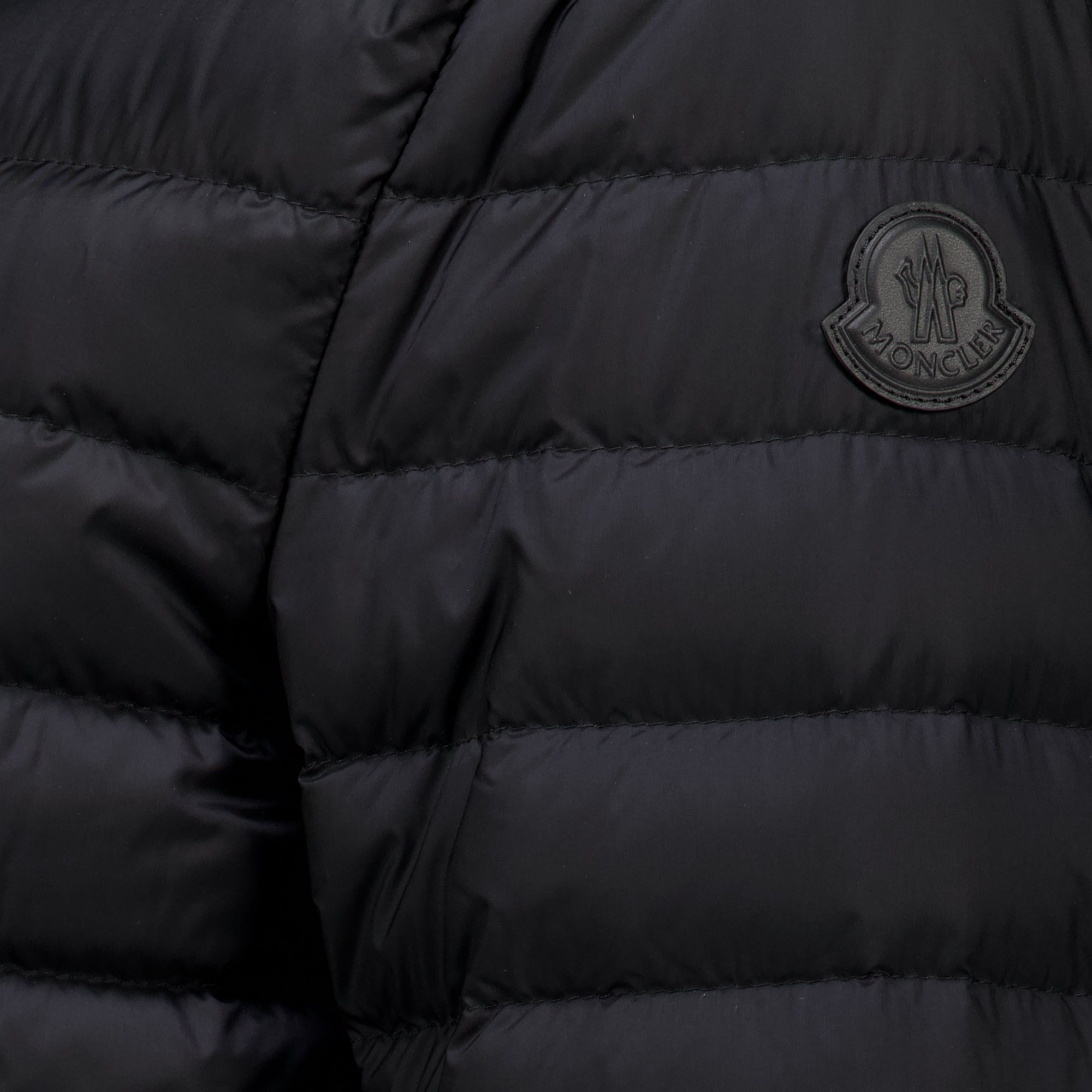 Manteaux Chaqueta de plumas negra a rayas Moncler Noir Femme