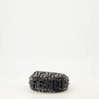 Image of the Fendi Fendigraphy nano gray denim bag for Women - Fall-Winter 2025 - Back View