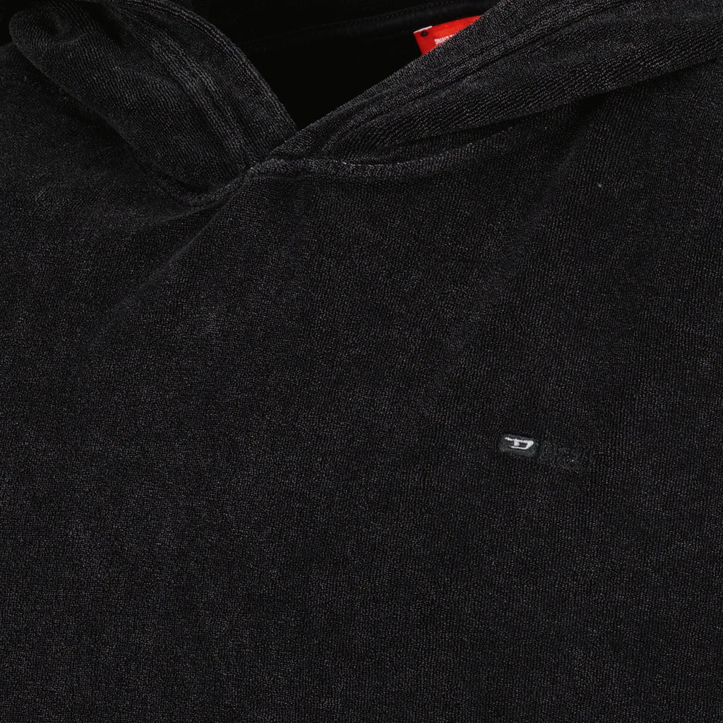 Sweatshirts Sudadera sin mangas de algodón terry negro Diesel Noir Homme