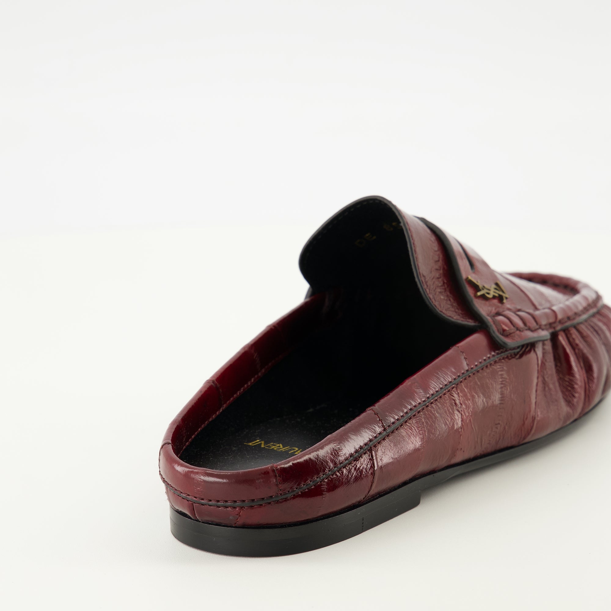 Chaussures ouvertes Mules Loafer bordeaux Saint Laurent Bordeaux Femme