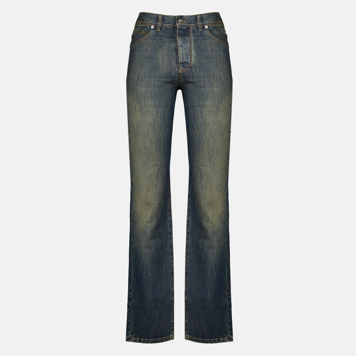 Pantalons Helle Blaue Ausgebleichte Denim Lange Jeans Fendi Bleu Homme