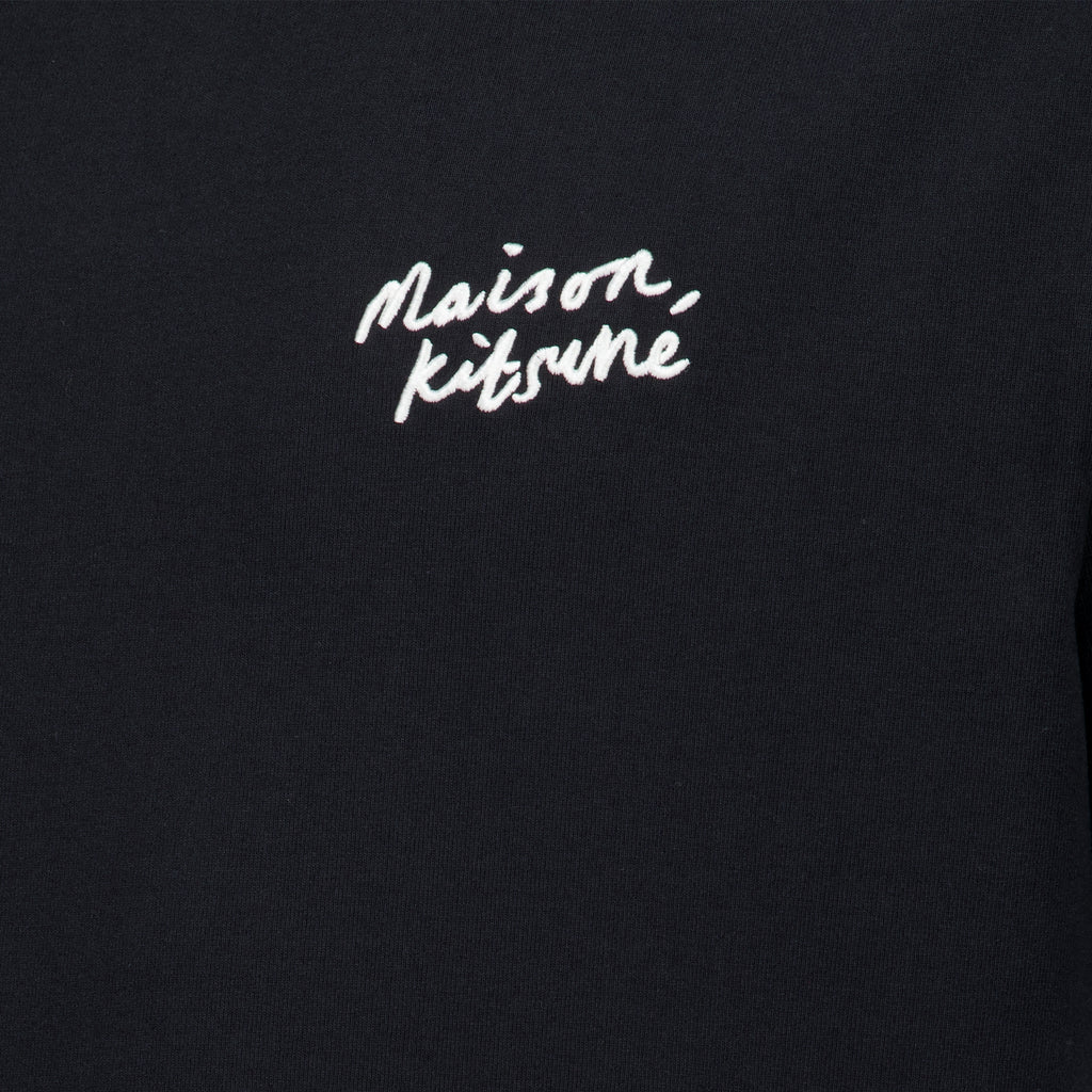 T-shirts Schwarzes besticktes T-Shirt Maison Kitsune Noir Homme