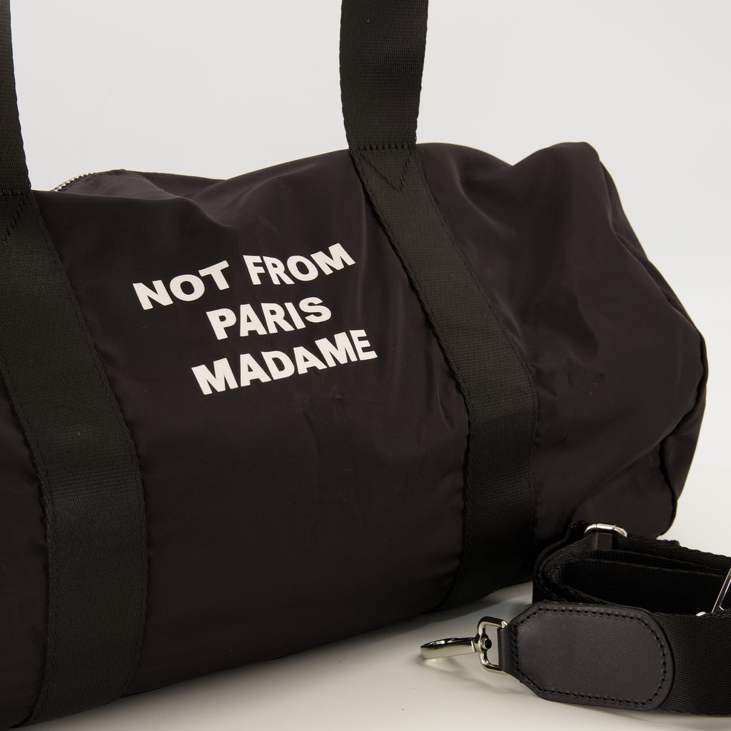 Sacs de sport et voyage Bolsa de Deporte Slogan en Nylon Negro Drole De Monsieur Noir Homme
