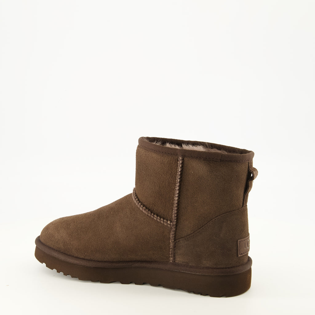 Bottines Classic Mini II Braune Stiefeletten Ugg Marron Femme