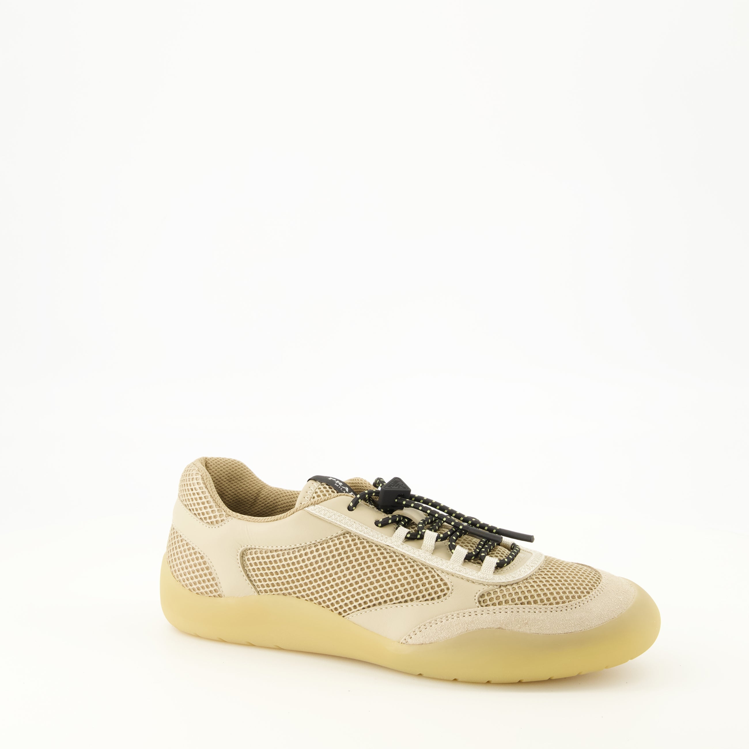 Baskets ベージュ メッシュ スニーカー Prada Beige Femme