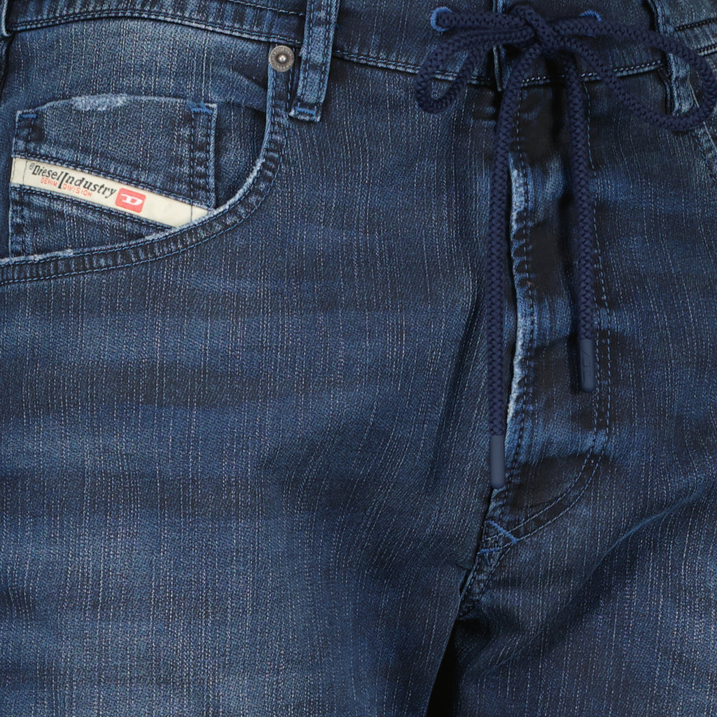 Image of the D-Krooley-B 2032 blue denim jeans by Diesel for Men - Spring-Summer 2026 - Detailed View_1
