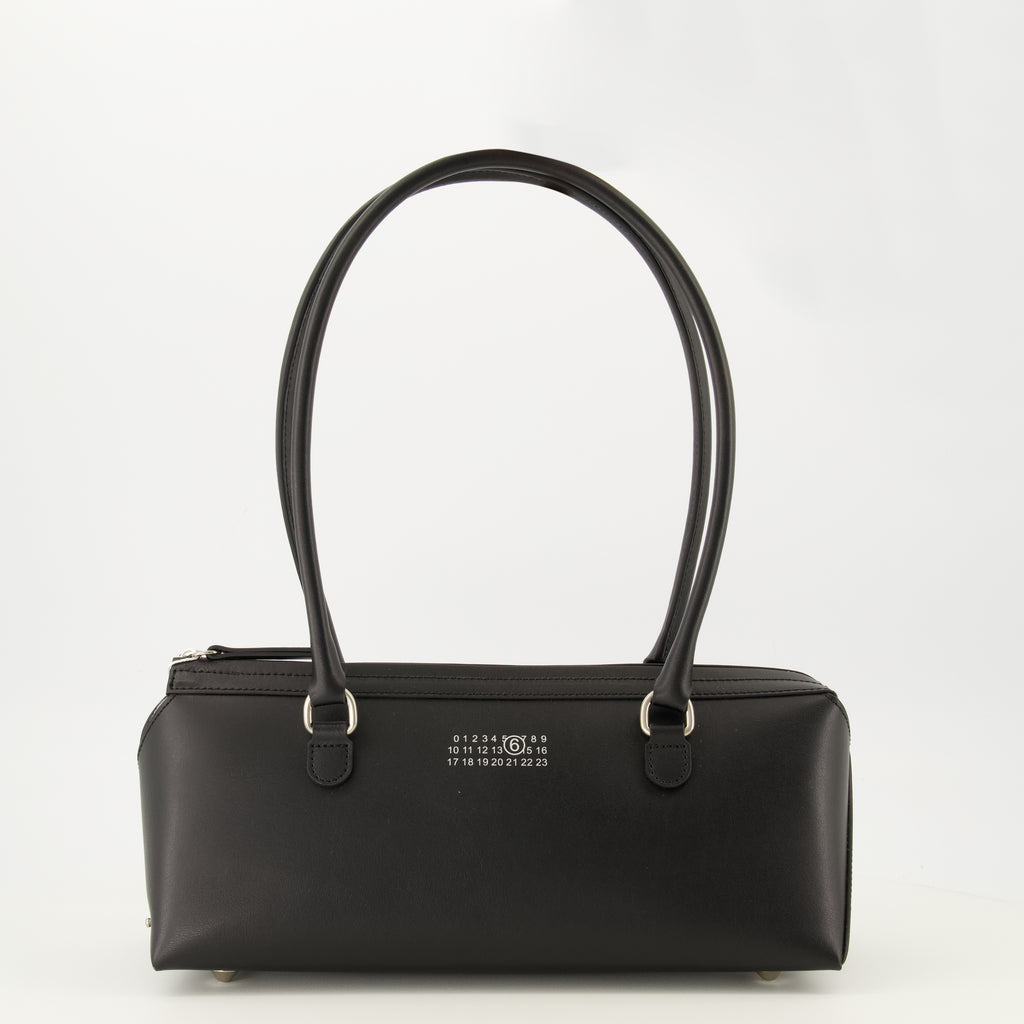 Sacs à main et épaule 블랙 가죽 바우레토 백 Mm6 Noir Femme