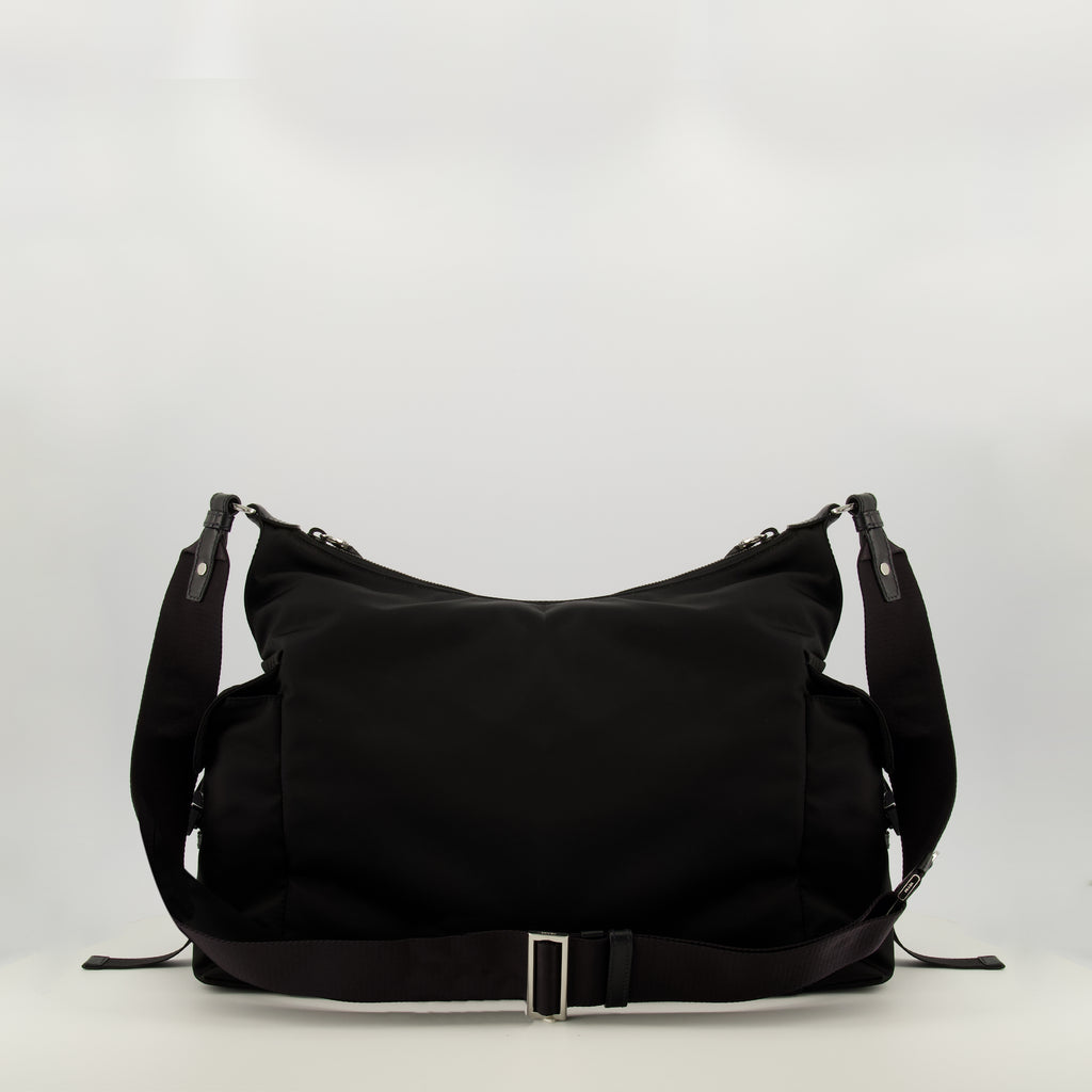 Sacs bandoulière Bolso Explorer Negro en Re-Nylon y Cuero Prada Noir Homme