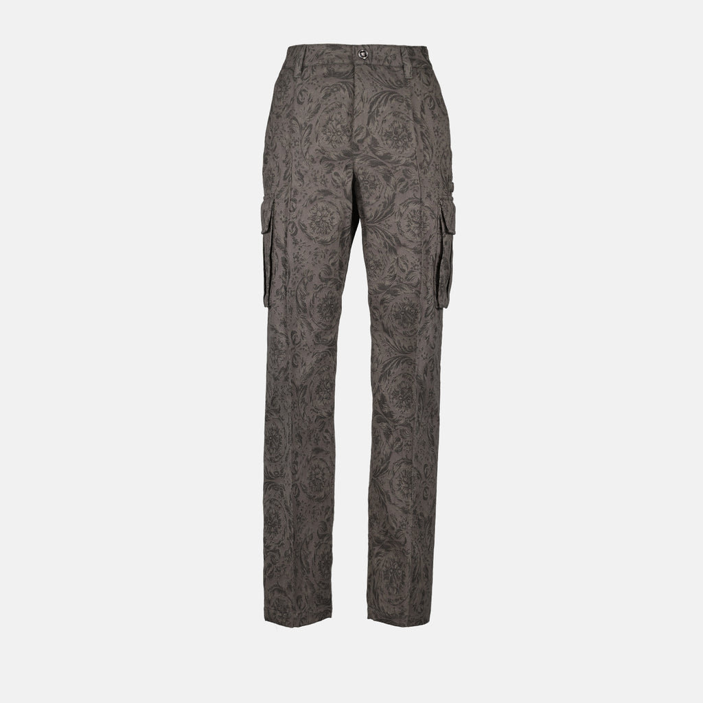 Pantalons Pantalon Barocco Versace Gris Homme
