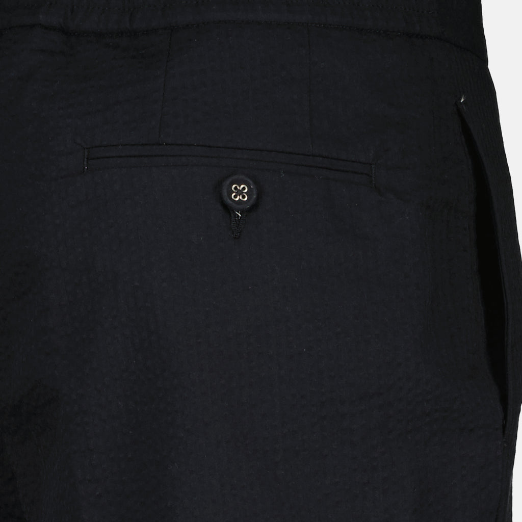 Pantalons Pantaloni Seersucker in Cotone Nero Joseph Officine Générale Noir Homme