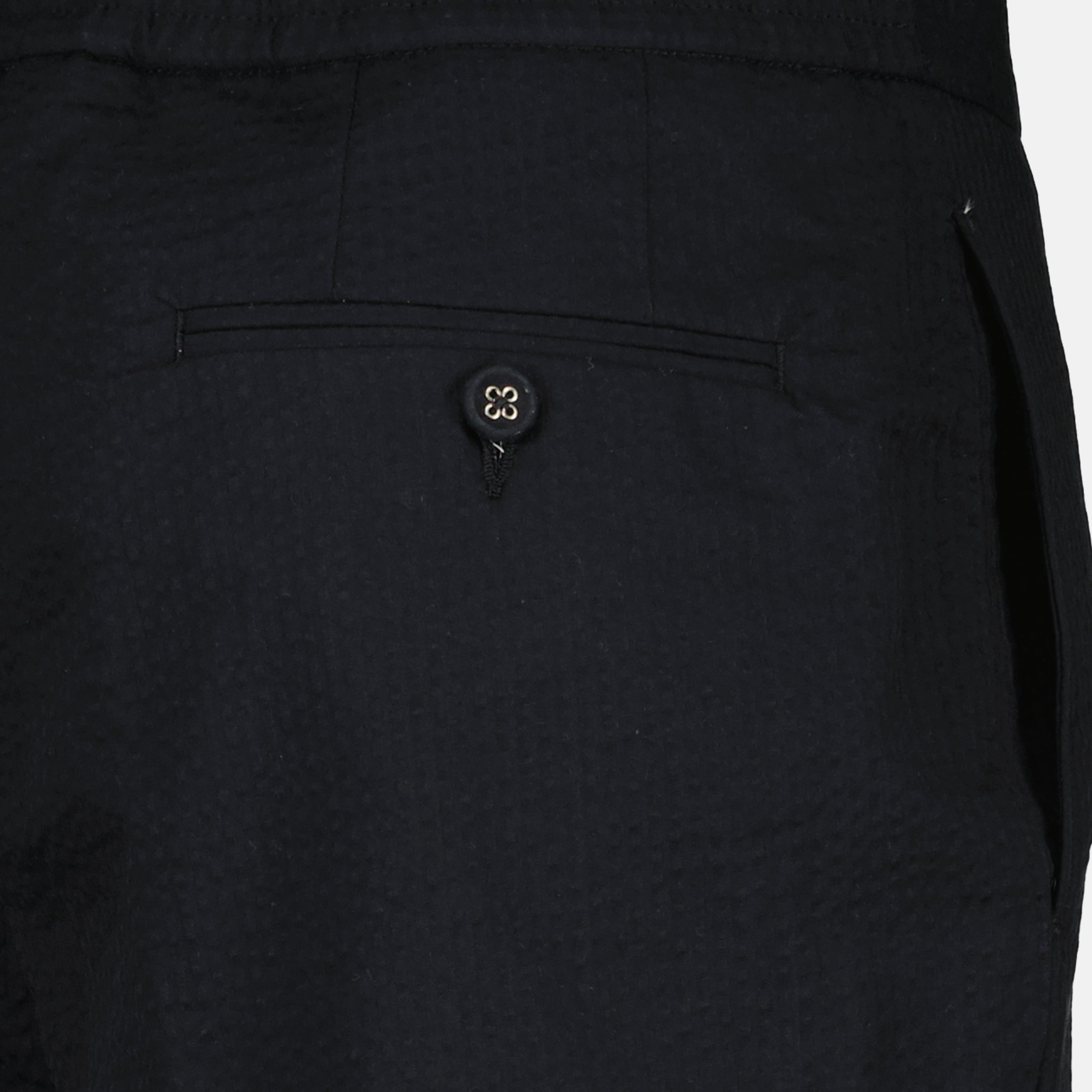 Pantalons Pantalon Joseph noir en seersucker de coton Officine Générale Noir Homme