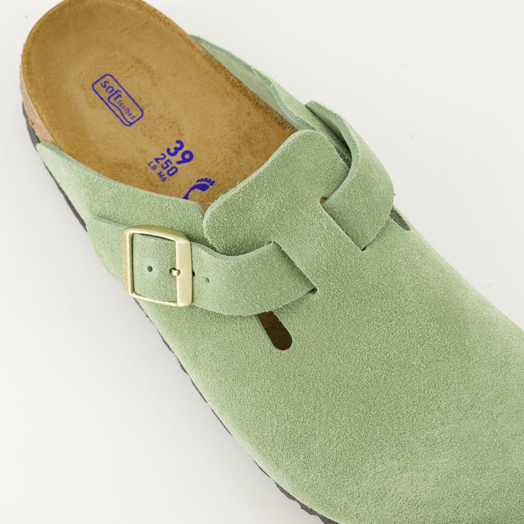 Chaussures ouvertes Mules Boston Birkenstock Vert Femme