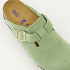 Chaussures ouvertes Mules Boston Birkenstock Vert Femme