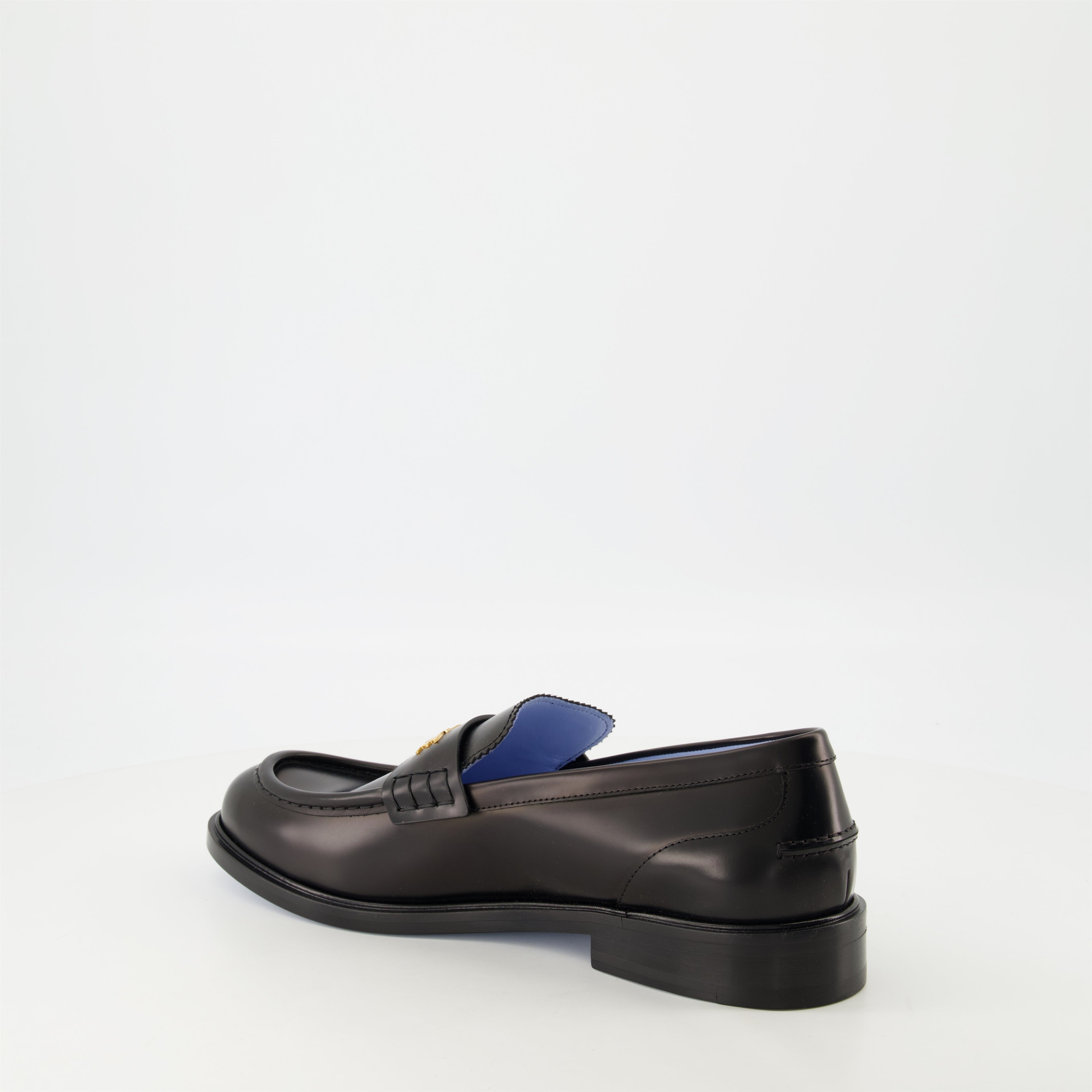 Loafers Leather Loafers Versace Black Homme