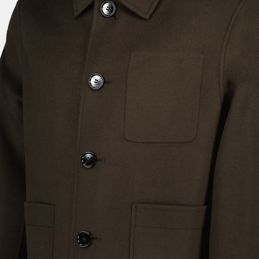 재킷 Blouson en laine Ami PARIS 갈색 Homme