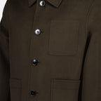 재킷 Blouson en laine Ami PARIS 갈색 Homme