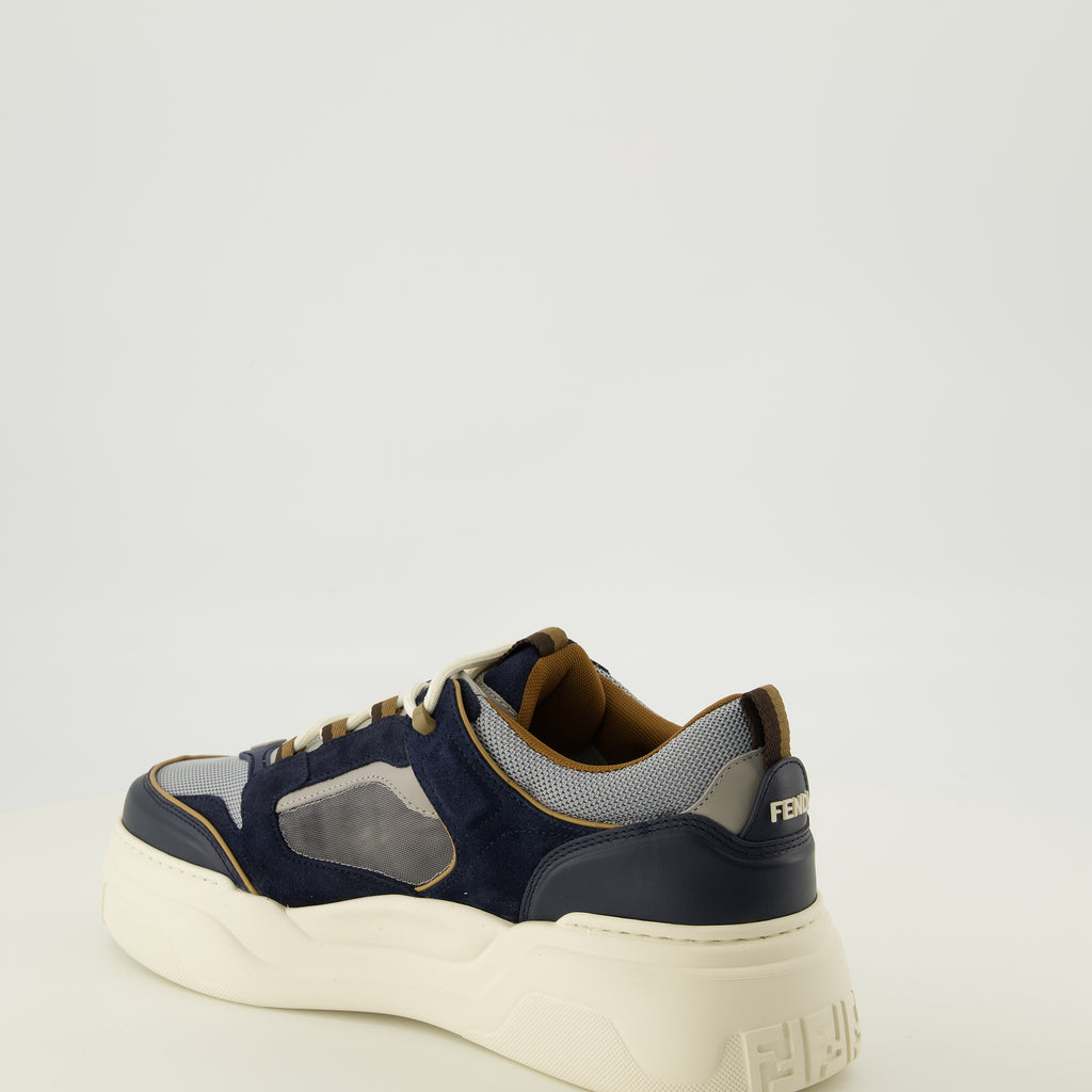Baskets 펜디 포스 네이비 블루 스니커즈 Fendi Bleu foncé Homme