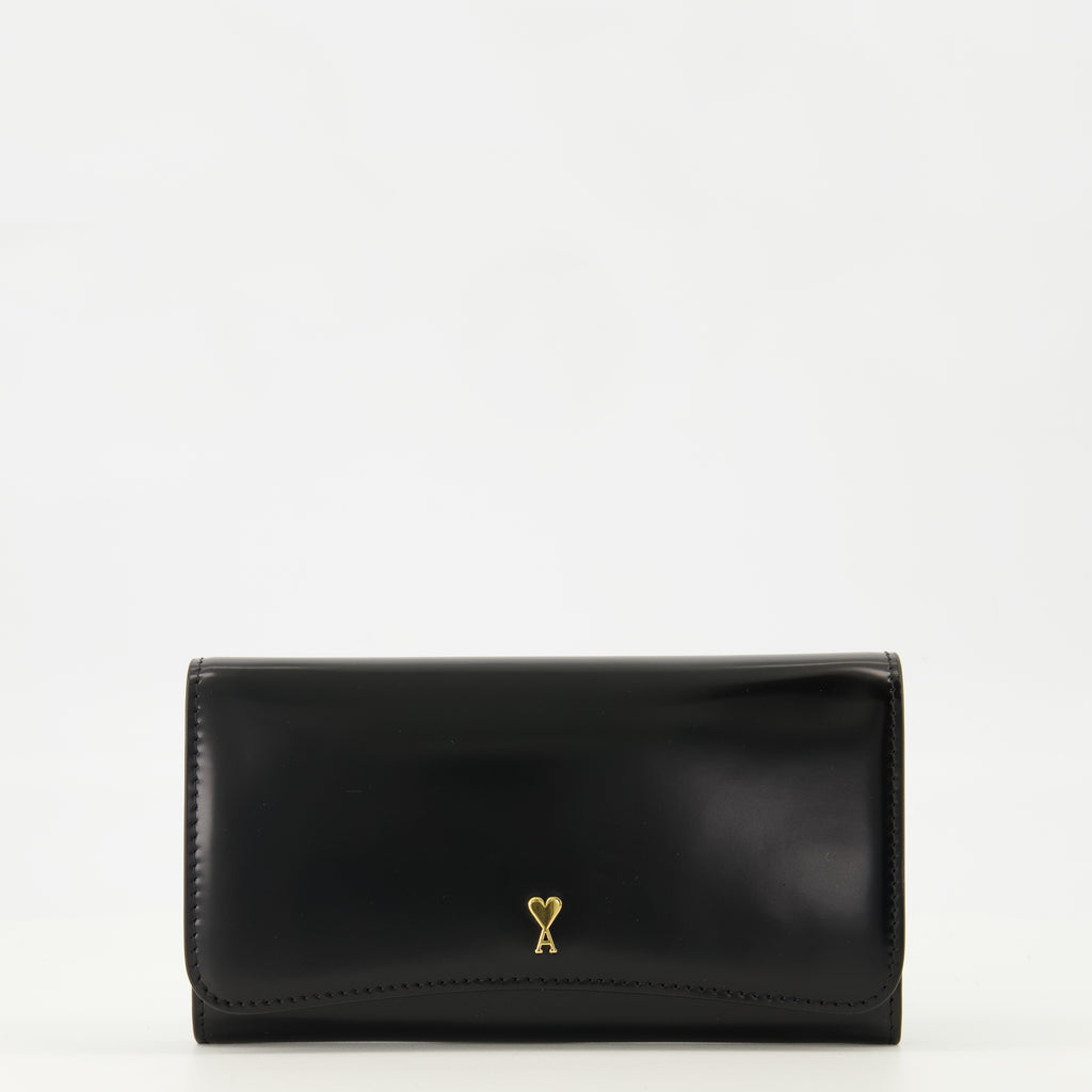Bild des Continental Paris Wallet in Schwarz von Ami PARIS für Unisex - Frühling-Sommer 2026 - Vorderansicht
