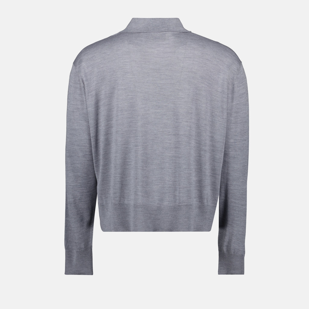 Image of the Ami heart polo shirt by the brand Ami PARIS for Men - Fall-Winter 2025 - Back View