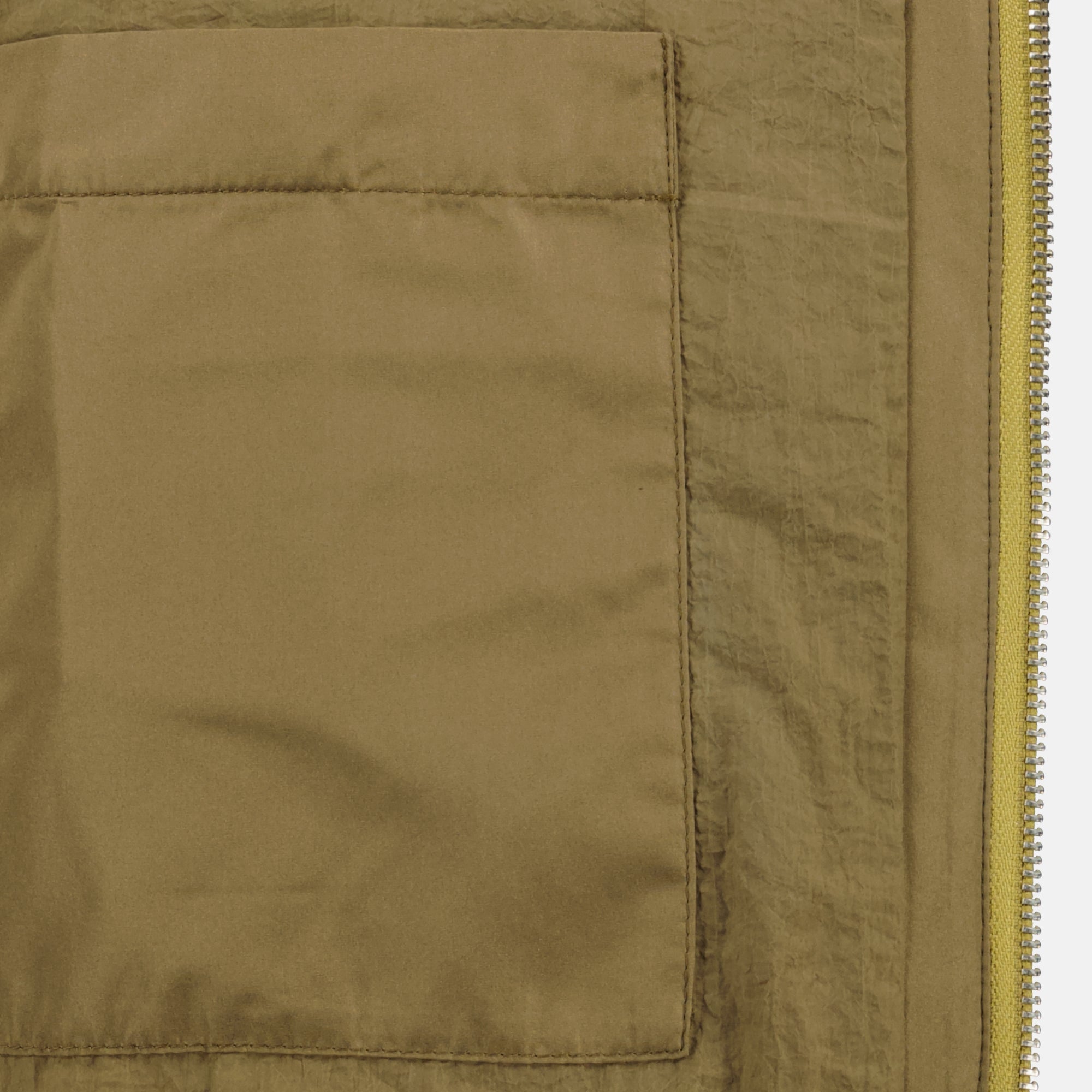 Image of the Ami PARIS men's khaki wool fleece jacket - Autumn-Winter 2025 season - Detailed view_2