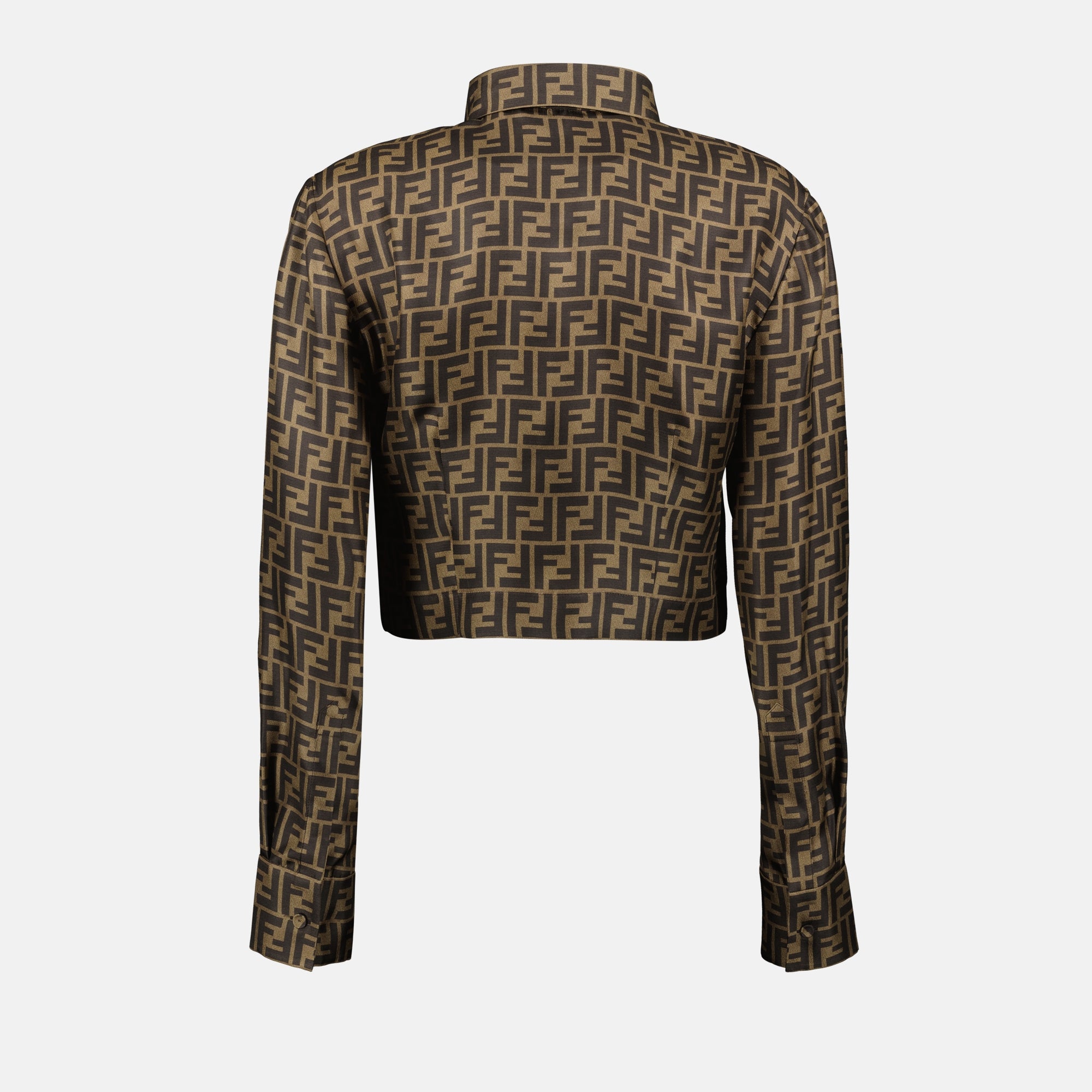 Hemden Chemise FF en soie Fendi Braun Femme