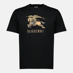 Imagen de la camiseta EKD negra de Burberry para hombres - Temporada Primavera-Verano 2026 - Vista Frontal