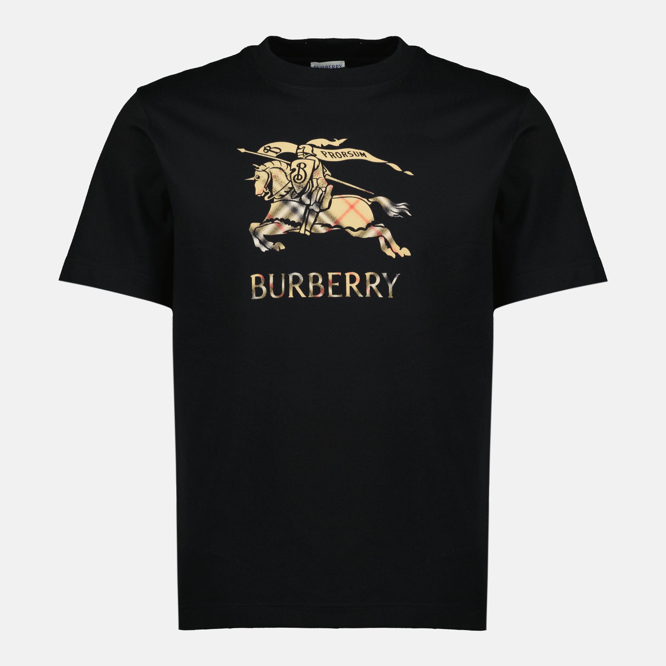 Bild des Burberry EKD schwarzen T-Shirts für Herren - Frühling-Sommer 2026 - Vorderansicht