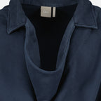 Image of the Dior Men’s Navy Blue Cowl Neck Sweatshirt - Spring-Summer 2026 - Detailed View 2